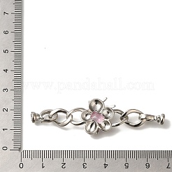 Латунные микро проложить кубического циркония раз за застежками KK-K389-009P