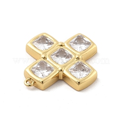 Pendenti in zirconi cubici trasparenti in micro pavè di ottone&nbsp;KK-L228-44B-G
