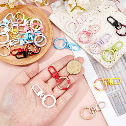 22 шт. двухцветные поворотные застежки из сплава&nbsp;KEYC-HS0001-08