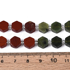 Нити бусин из натурального канадского нефрита G-T144-17B-01