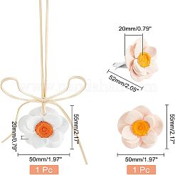 2 шт. 2-х цветные украшения для воздуховодов автомобиля из гипса&nbsp;AJEW-FH0002-51