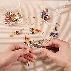 Kit para hacer aretes con forma de gota de mal de ojo diy&nbsp;DIY-SZ0006-98