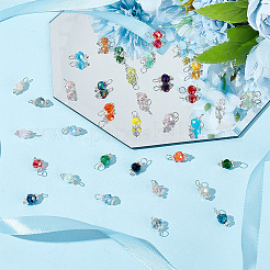 180шт 9 цвета подвески из гальванического стекла&nbsp;PALLOY-GO00004