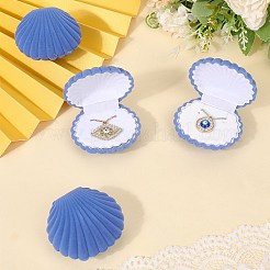 4 шт. бархатные шкатулки для хранения украшений в форме ракушки&nbsp;VBOX-DJ0001-02D