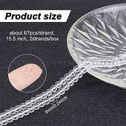 2 нити синтетических кварцевых кристаллических бусин нити&nbsp;G-GO0001-28A