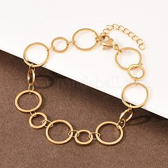 Браслеты-цепочки из нержавеющей стали 304 для женщин&nbsp;BJEW-P373-03A-G