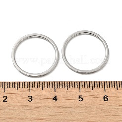 変色しない304ステンレススチールプレーンバンドリング  ステンレス鋼色  usサイズ6（16.5mm）&nbsp;RJEW-I101-01A-P