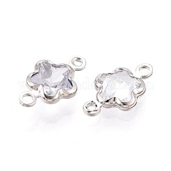 Латунные подвески из прозрачного кубического циркония&nbsp;PALLOY-WH0116-01P