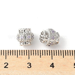 Латунные микро проложить Цирконий Европейский бисером KK-U067-07P