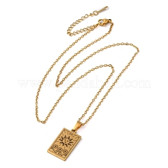 Тема таро 304 нержавеющая сталь кулон ожерелья для женщин STAS-S128-02S