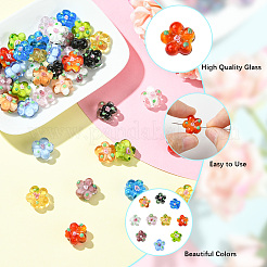 40шт 10 цвета бусины лэмпворк ручной работы LAMP-PA0001-10