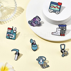 8 pieza de 8 estilos de pines esmaltados con temática médica&nbsp;JEWB-CJ0003-62
