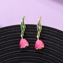 Серьги-гвоздики из латуни EJEW-F390-02G-02