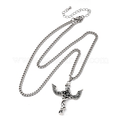 Ожерелья с подвесками в стиле викингов из цинкового сплава в тибетском стиле NJEW-Z062-01AS-04