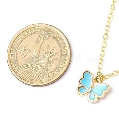Colliers à pendentif papillon en alliage émaillé&nbsp;NJEW-JN05143