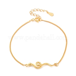 925 ссылка стерлингового серебра браслеты&nbsp;BJEW-D320-02G