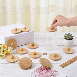 Tapas de tazas redondas de bambú&nbsp;AJEW-WH0886-91