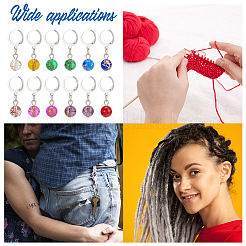 12шт круглые прозрачные стеклянные подвесные украшения HJEW-PH01773