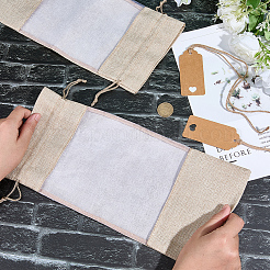 Мешочки для хранения винных бутылок из джутовой ткани ABAG-WH20018-15B