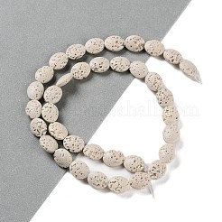 Нити бусин из натурального лавового камня G-H311-01-01