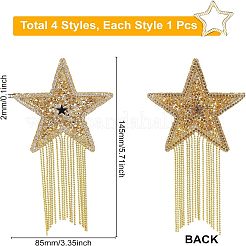 4 шт. 2 стиля эмалевых стразов DIY-FG0002-73