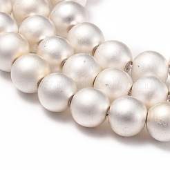 Гальванизировать немагнитных синтетический гематит бисер пряди G-I260-10B-01