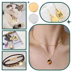 60 шт. 2-х цветные подвески из нержавеющей стали 304&nbsp;STAS-PH0005-87