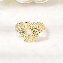 Кольца-манжеты из латуни и смолы для женщин&nbsp;RJEW-K312-06G