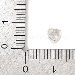 925 бусина в форме сердца из стерлингового серебра с кубическим цирконием STER-F060-03S-01