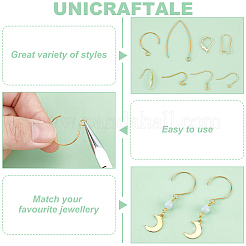 48 шт. 8 крючка для сережек из нержавеющей стали 304&nbsp;STAS-UN0022-81