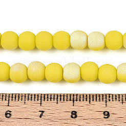 Нити из матовых непрозрачных стеклянных бусин&nbsp;GLAA-T032-P6mm-MBB16