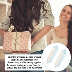 12 шт. граненые опаловые двухконечные наконечники G-OC0003-66