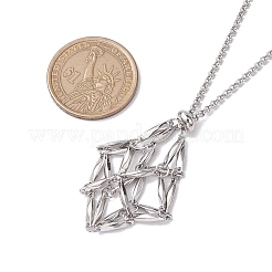 Не тускнеет 3 шт. 3 стиля 304 нержавеющая сталь макраме мешочек ожерелье изготовление&nbsp;NJEW-JN04901-02