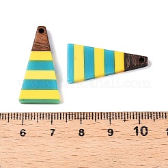 Pendentifs en résine époxy et bois de noyer&nbsp;RESI-N039-121L