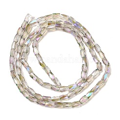 Стеклянные бусины с гальваническим покрытием  GLAA-P068-HR02