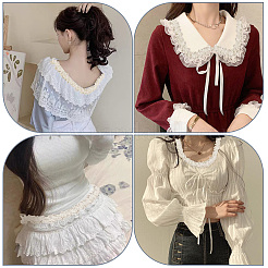 Хлопковая плиссированная эластичная кружевная лента OCOR-WH20006-30B