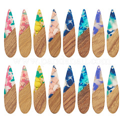 16 шт. подвески из 8-х цветов из смолы и ореха FIND-TA0006-40