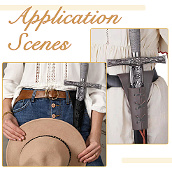 2 шт. 2-х цветные ножны из искусственной кожи AJEW-FH0004-19