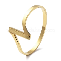 Ионное покрытие (ip) 304 нержавеющая сталь шарнирные браслеты для женщин BJEW-A011-20G