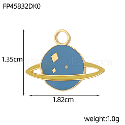 304 Edelstahl-Emaille-Anhänger&nbsp;STAS-OY013-68G