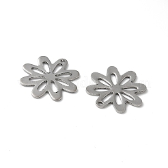 ステンレスペンダント201個  花  ステンレス鋼色  16x0.5mm  穴：1mm&nbsp;STAS-I330-002P