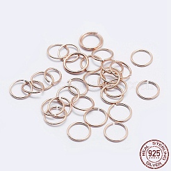スターリングシルバー製の丸カンをのこぎりで切断したもの  ラウンド  ローズゴールド  925ゲージ  21mm  内径：3x0.7mm  約1.5個/270g&nbsp;STER-F036-02RG-0.7x3mm