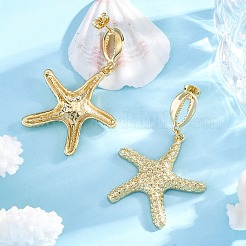 Серьги-гвоздики из латуни с висячим покрытием для женщин EJEW-C125-23C-G