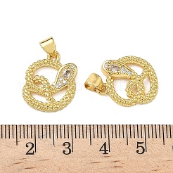 Colgante micropavé cubic zirconia de latón&nbsp;KK-L243-29G-01