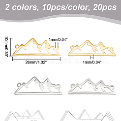 20 шт. 2-х цветные подвески-соединители из нержавеющей стали STAS-UN0047-49