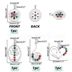 4 шт. 4 подвески с драгоценными камнями чакры G-PH0001-85