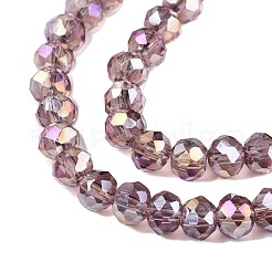 Chapelets de perles en verre électroplaqué&nbsp;EGLA-A044-T2mm-B07