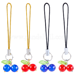 40 Stück Handygurte aus Kirschglas und Acryl&nbsp;HJEW-CP0001-40