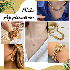 300 шт. 3-цветные латунные бусины для покрытия стойки&nbsp;KK-ME0002-73