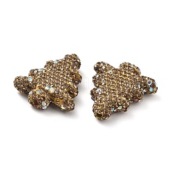 Елка полимерная глина стразы бусины CLAY-NH0001-14B